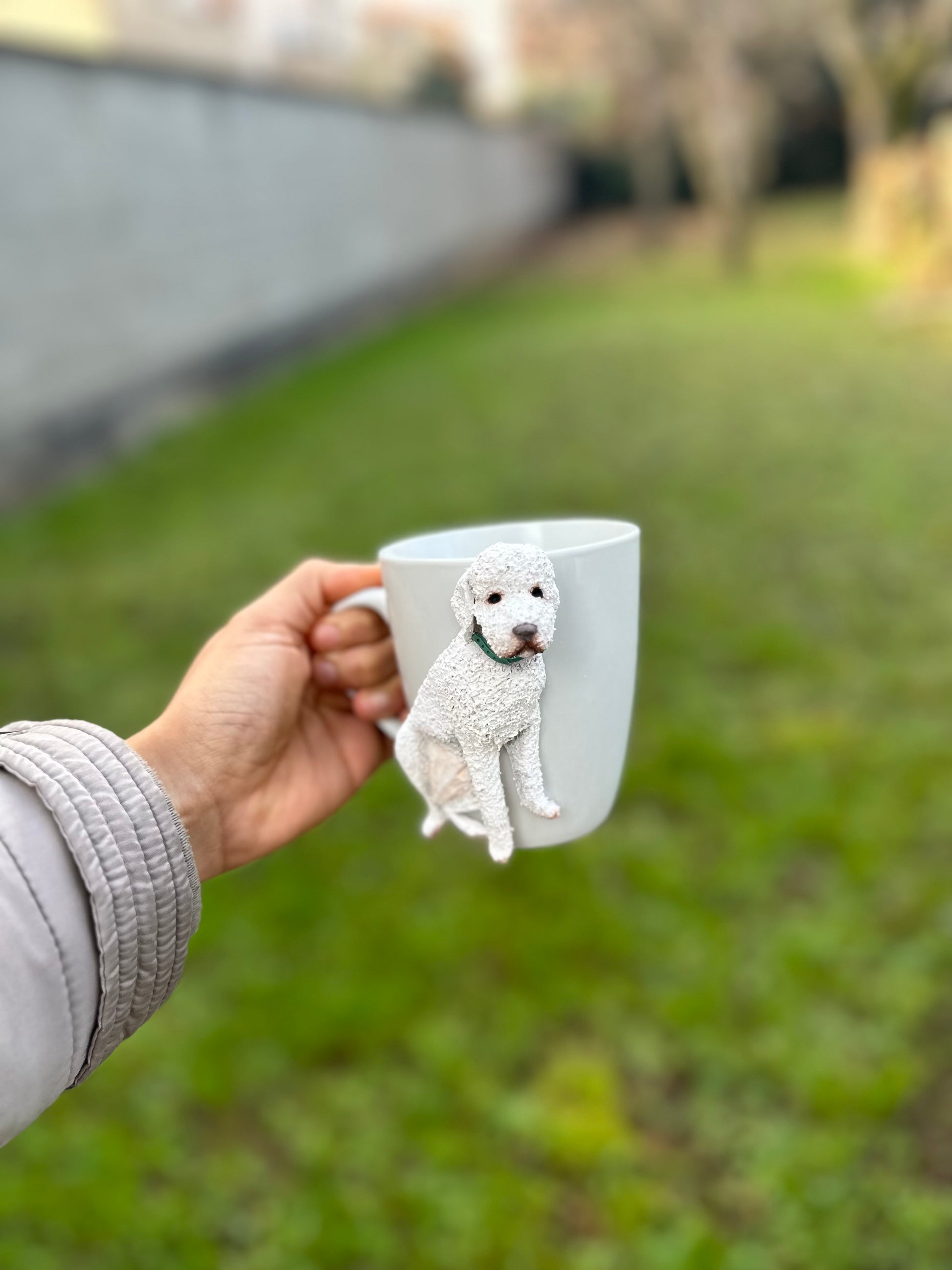 Tazza decorata con animale domestico figura personalizzata cane laghotto romagnolo gift idea regalo anniversario compleanni