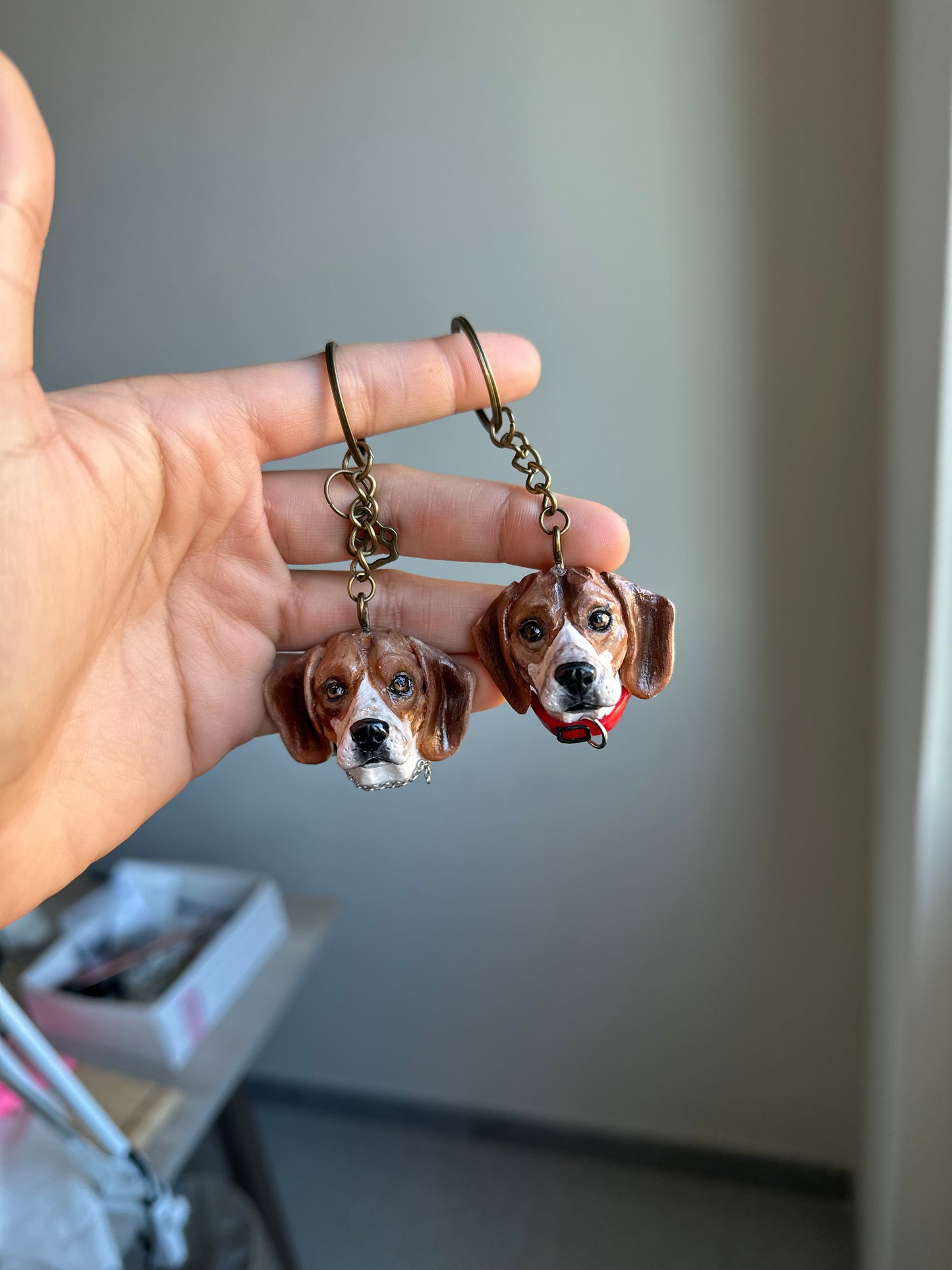 Customizable keychains with your pet's face
