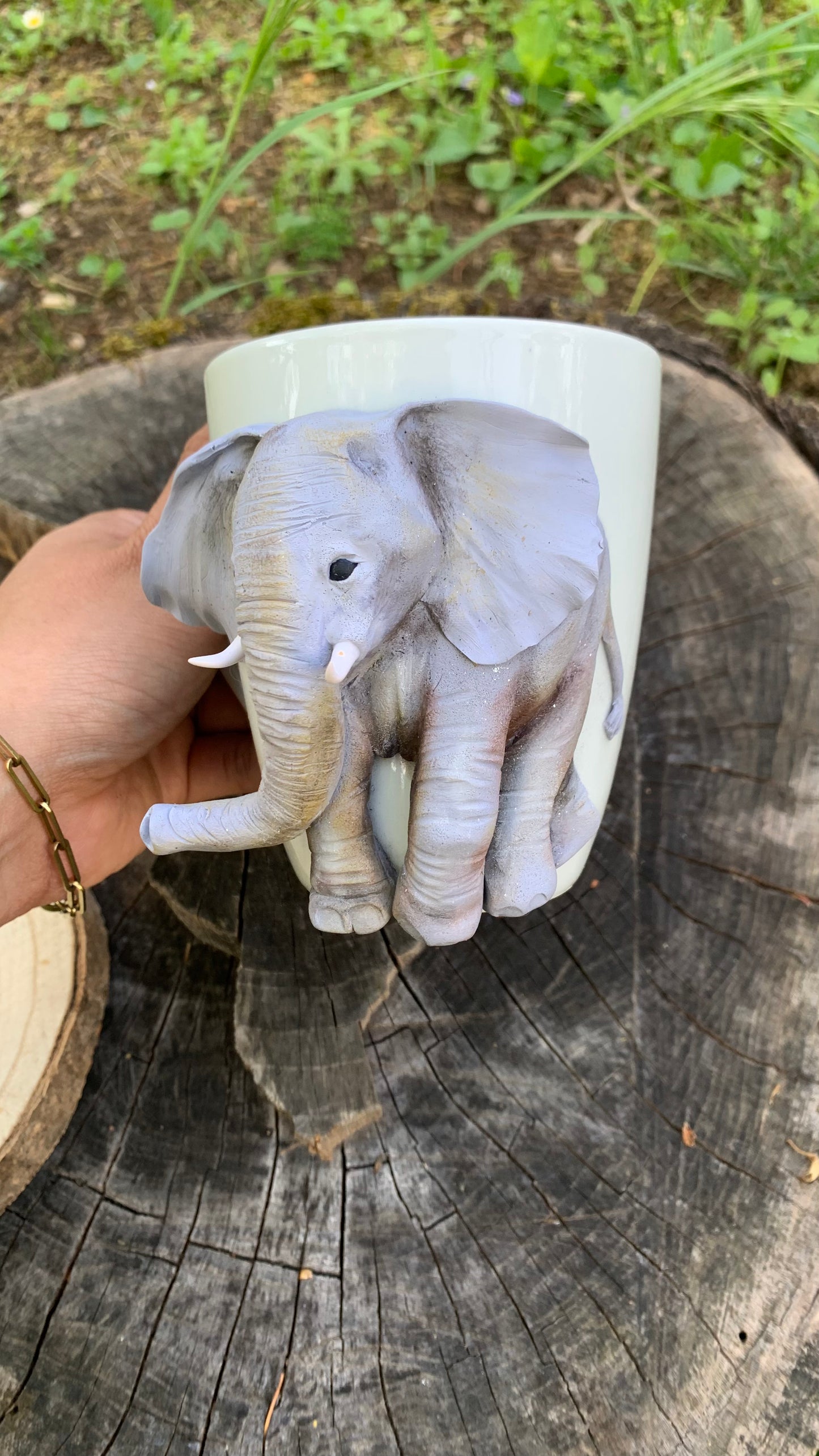 Custom Mug with Hand-Sculpted Pet – Personalized Animal Portrait in Polymer Clay