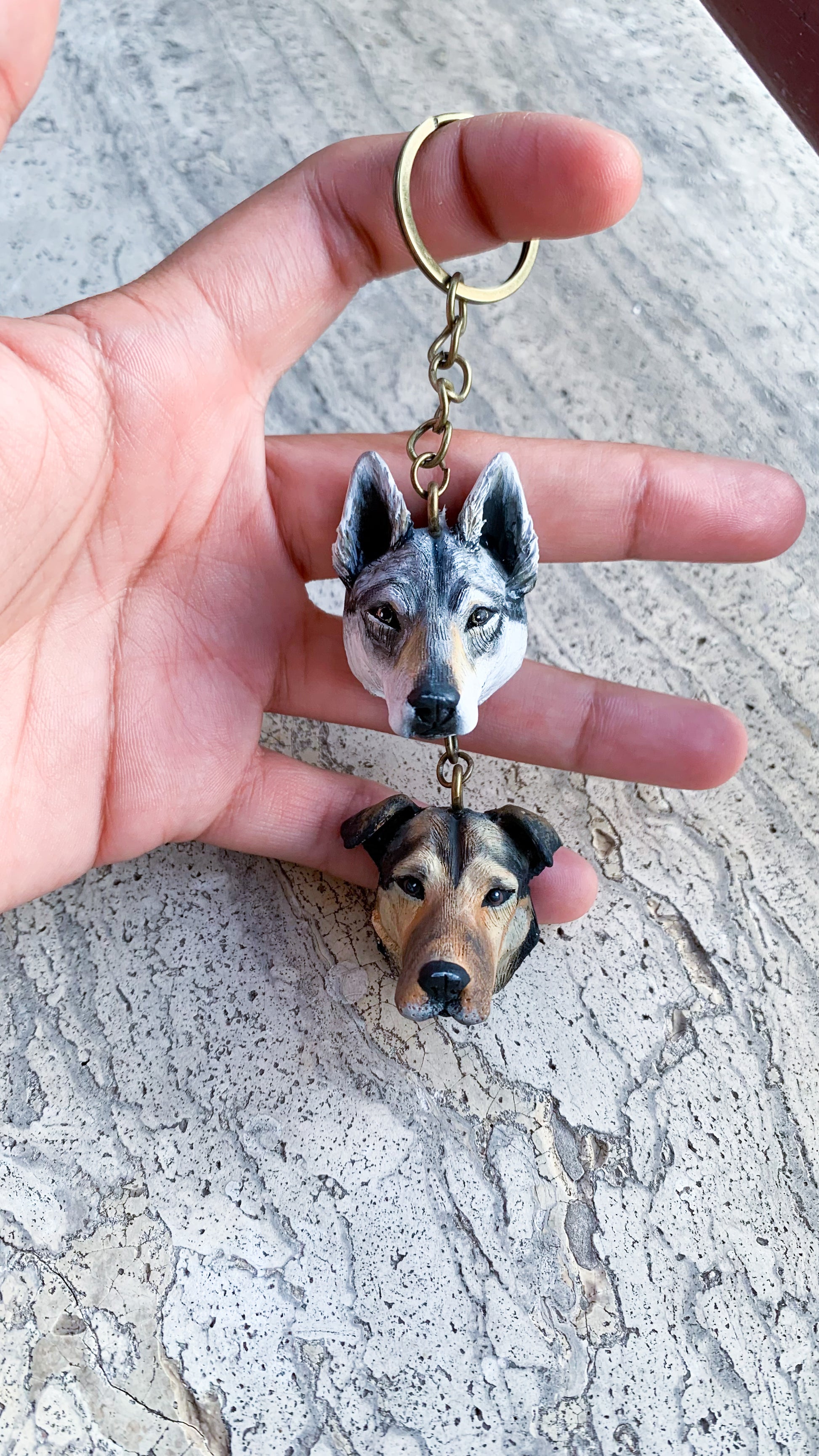 PORTACHIAVI PERSONALIZZATO CON LA FACCINA DEL TUO ANIMALE DOMESTICO CANE GATTO CONIGLIO , IDEE REGALO PERSONALIZZATO