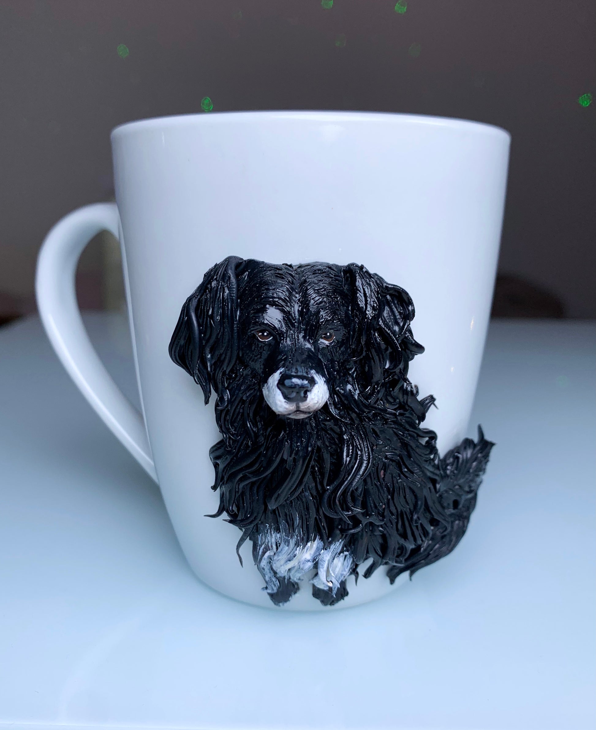 polymer clay mug tazza decorata cane gatto personalizzati