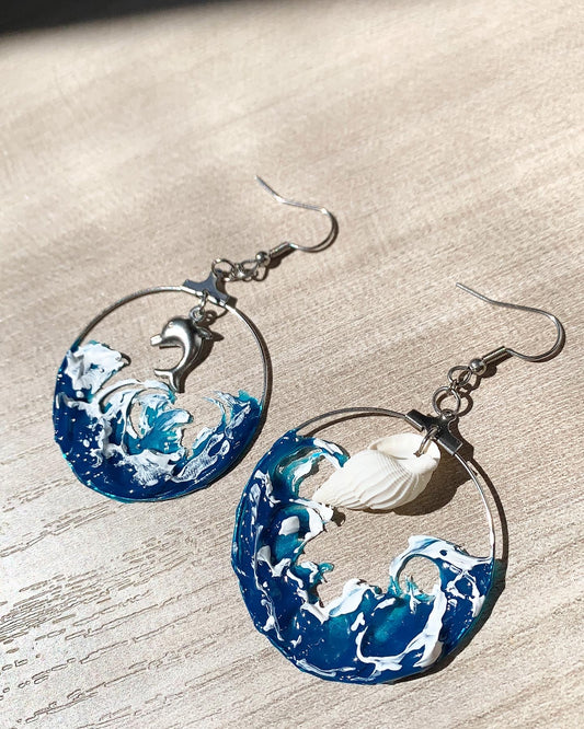 Sea Wave Hoop Earrings