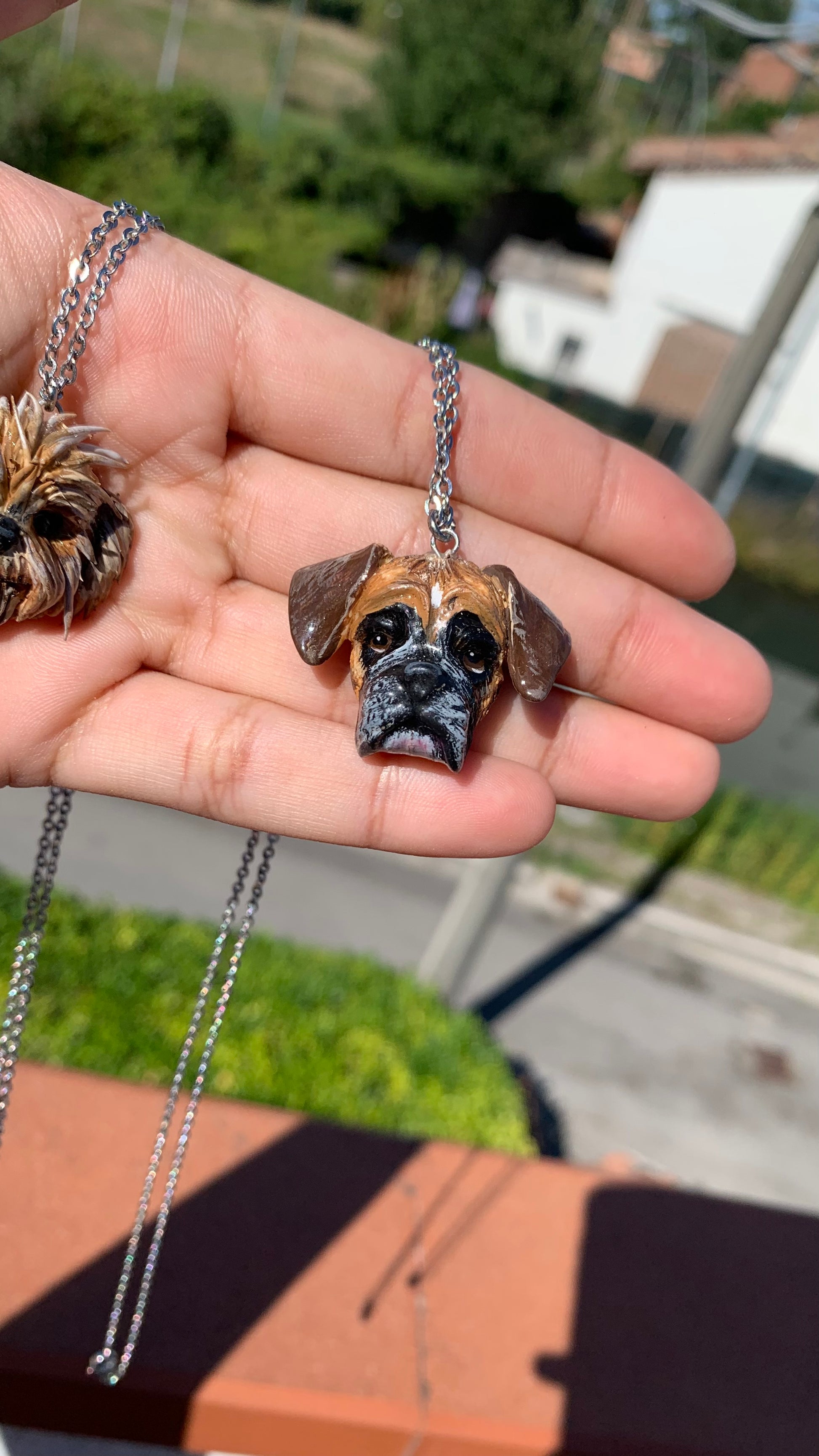 collana personalizzata con foto di animali domestici , cane , gatto , coniglio , idee regalo compleanno , anniversario , memorial.