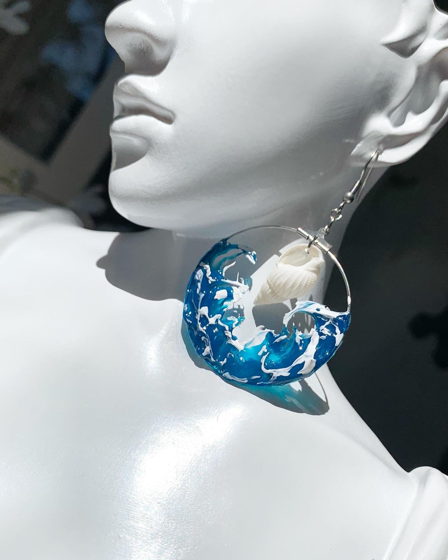 Sea Wave Hoop Earrings