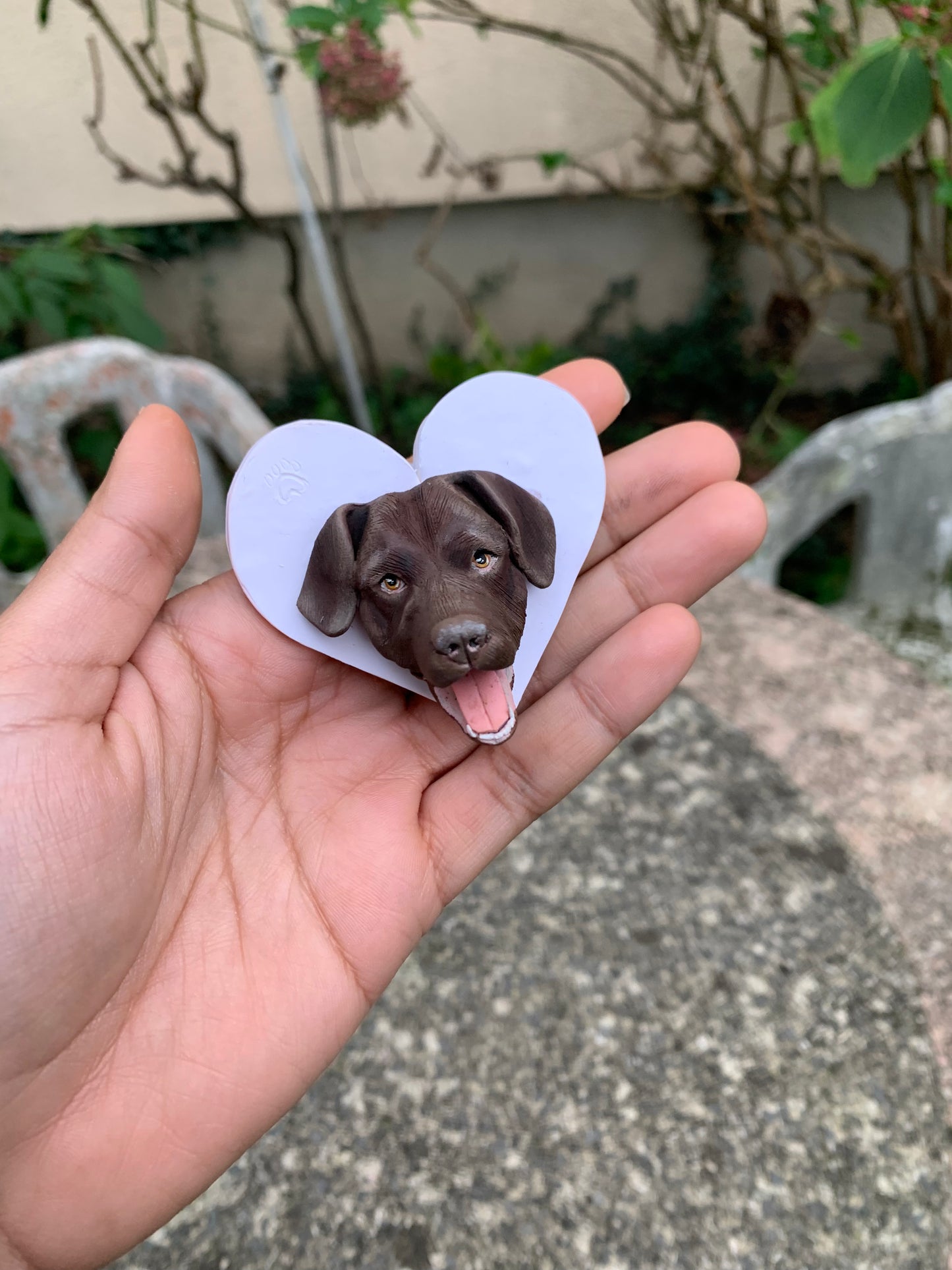 Calamita  personalizzata con foto del tuo animale domestico figura personalizzata animale domestico in argilla