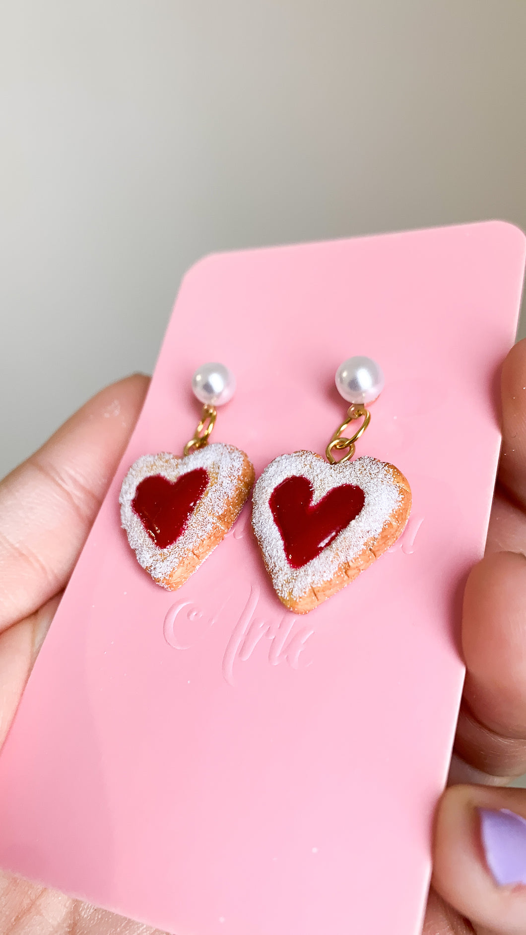 Small jam biscuit earrings